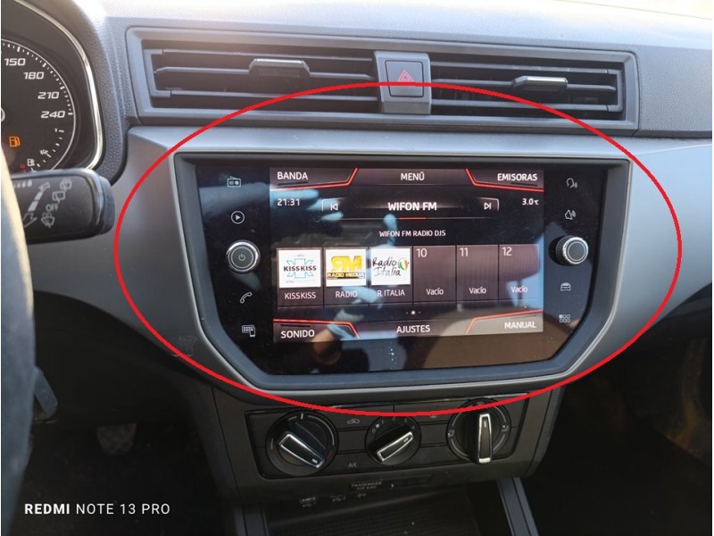 Recambio de pantalla multifuncion para seat ibiza (kj1) style referencia OEM IAM 6F0919605  