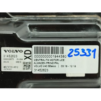 Recambio de centralita motor uce para volvo v40 básico referencia OEM IAM 31452623  