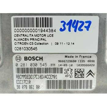 Recambio de centralita motor uce para citroën c3 collection referencia OEM IAM 0281030545  