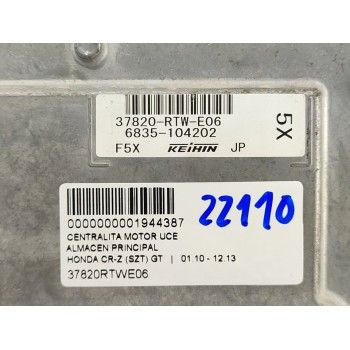 Recambio de centralita motor uce para honda cr-z (szt) gt referencia OEM IAM 37820RTWE06  