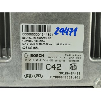 Recambio de centralita motor uce para kia stonic (ybcuv) drive referencia OEM IAM 0281034550  