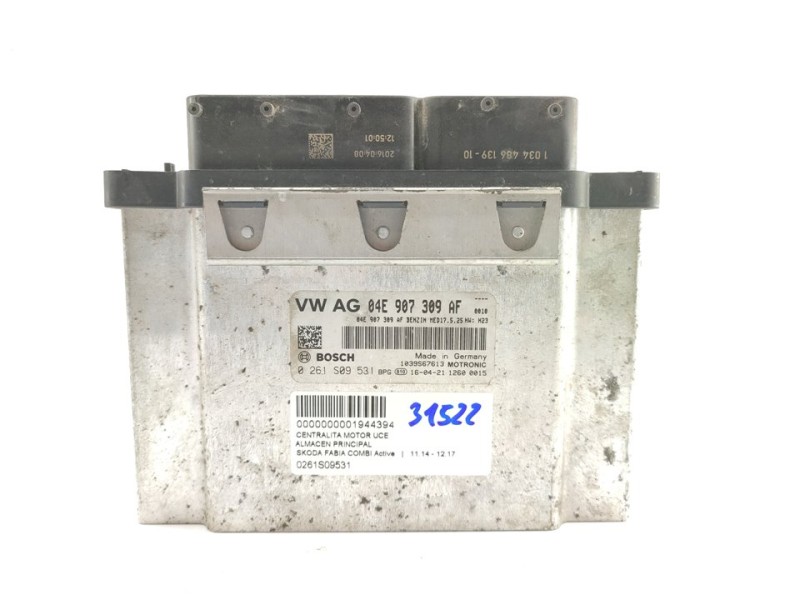 Recambio de centralita motor uce para skoda fabia combi active referencia OEM IAM 0261S09531  
