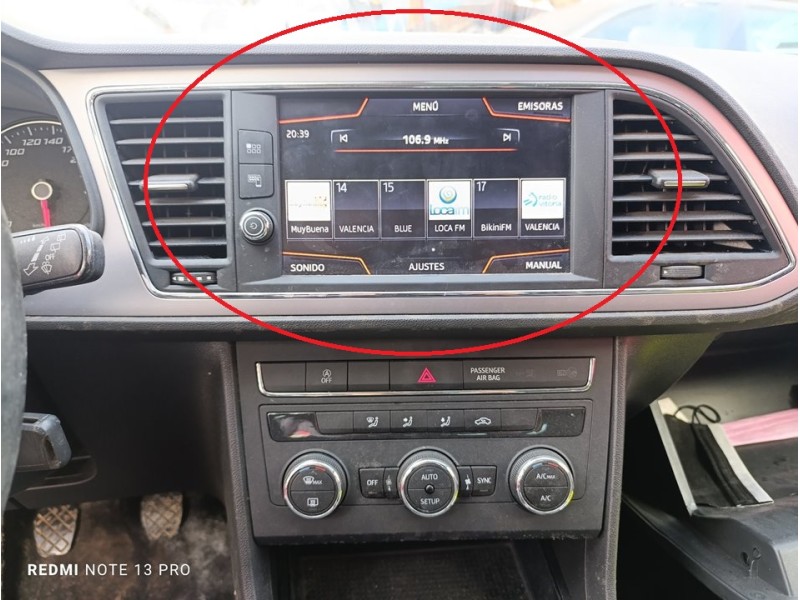 Recambio de pantalla multifuncion para seat leon (5f1) style referencia OEM IAM 5F0919606  