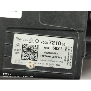 Recambio de faro derecho para citroën c3 aircross c-series referencia OEM IAM YQ00721080  