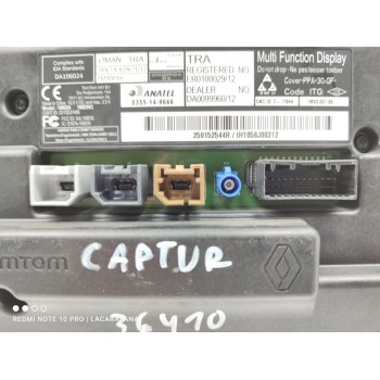 Recambio de pantalla multifuncion para renault captur limited referencia OEM IAM 259152544R  