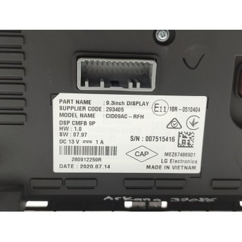 Recambio de pantalla multifuncion para renault arkana (eu version) equilibre referencia OEM IAM 280912259R  