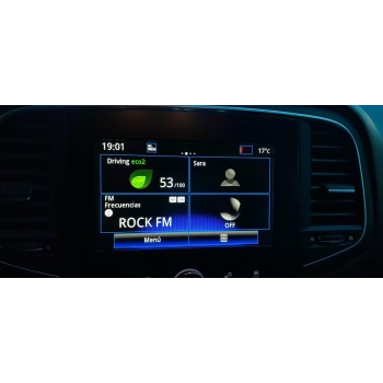 Recambio de pantalla multifuncion para renault megane iv berlina 5p limited referencia OEM IAM 280901189R  