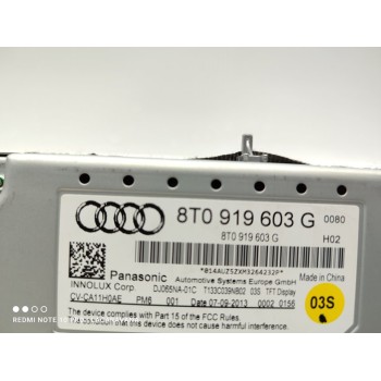 Recambio de pantalla multifuncion para audi a4 avant (8k5) (2008) básico referencia OEM IAM 8T0919603G  
