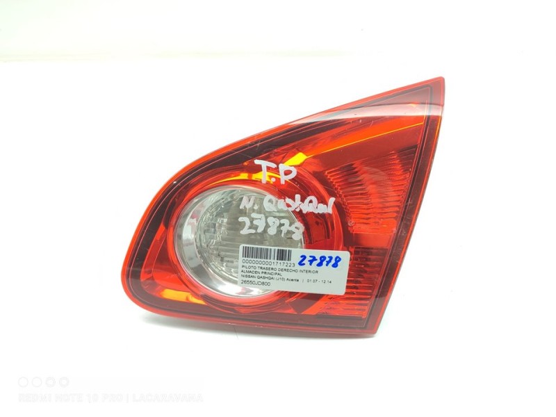 Recambio de piloto trasero derecho interior para nissan qashqai (j10) acenta referencia OEM IAM 26550JD800  