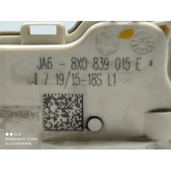 Recambio de cerradura puerta trasera izquierda para audi a1 sportback (8xf) adrenalin referencia OEM IAM 8X0839015E  