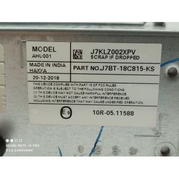 Recambio de sistema audio / radio cd para ford ka+ ultimate referencia OEM IAM J7BT18C815KS  