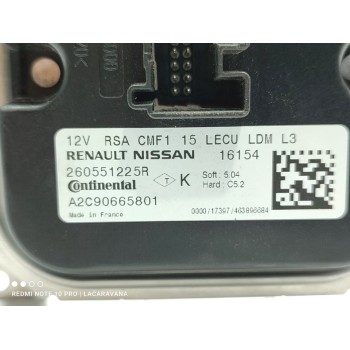 Recambio de modulo electronico para renault kadjar experience referencia OEM IAM 260551225R  