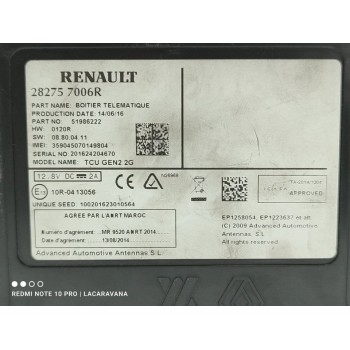Recambio de modulo electronico para renault kadjar experience referencia OEM IAM 282757006R  