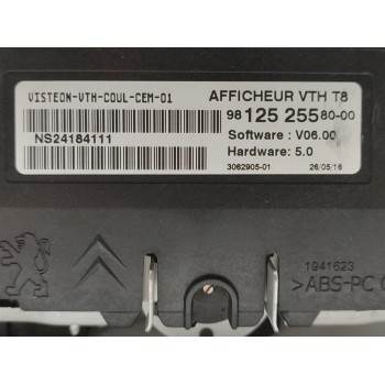 Recambio de pantalla multifuncion para peugeot 5008 allure referencia OEM IAM 9812525580  