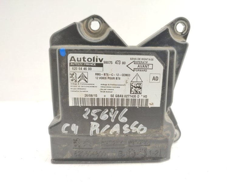 Recambio de centralita airbag para citroën c4 picasso feel referencia OEM IAM 9807547380  