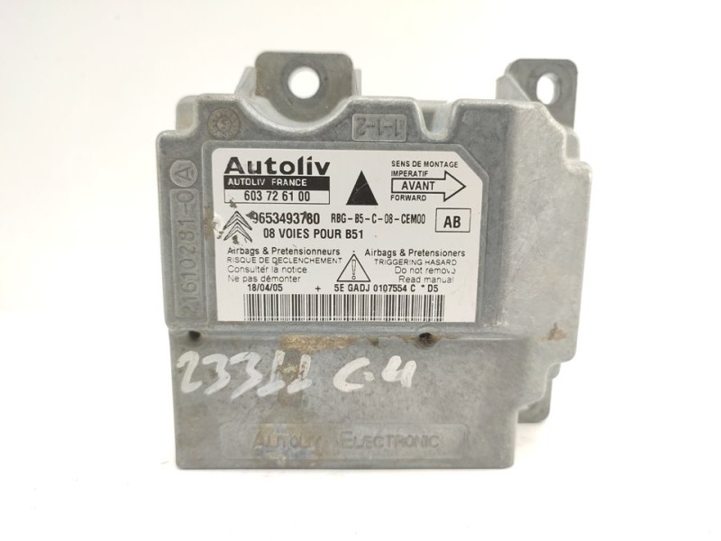 Recambio de centralita airbag para citroën c4 berlina exclusive referencia OEM IAM 9653493780  
