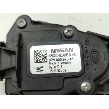 Recambio de pedal acelerador para renault kadjar experience referencia OEM IAM 180024BA0B  