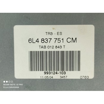 Recambio de elevalunas delantero izquierdo para seat cordoba berlina (6l2) referencia OEM IAM 6L4837751CM  