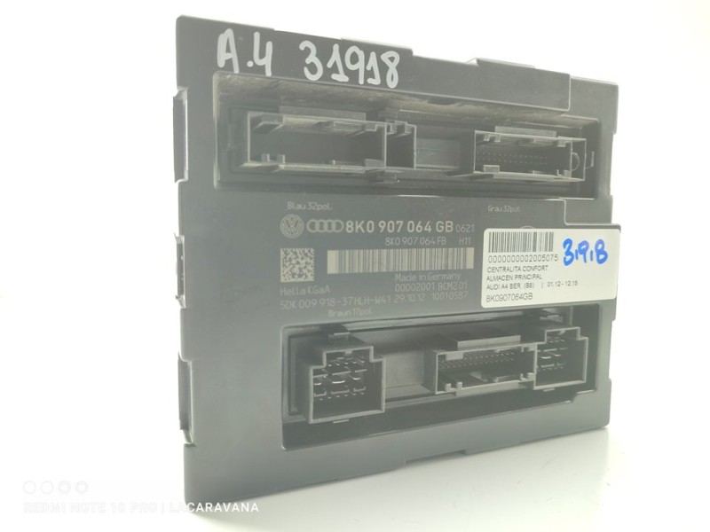 Recambio de centralita confort para audi a4 ber. (b8) referencia OEM IAM 8K0907064GB  