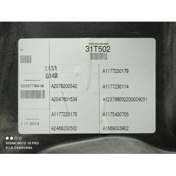 Recambio de elevalunas delantero izquierdo para mercedes-benz clase cla (w117) cla 200 cdi (117.308) referencia OEM IAM A1177200