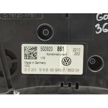Recambio de cuadro instrumentos para volkswagen golf vii lim. advance bluemotion referencia OEM IAM 5G0920861  