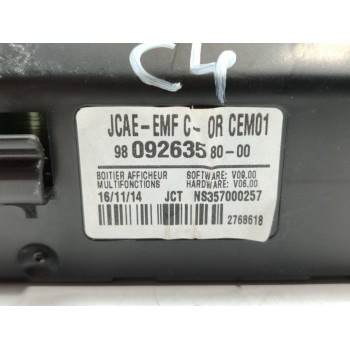 Recambio de pantalla multifuncion para citroën c4 lim. seduction referencia OEM IAM 9809263580  