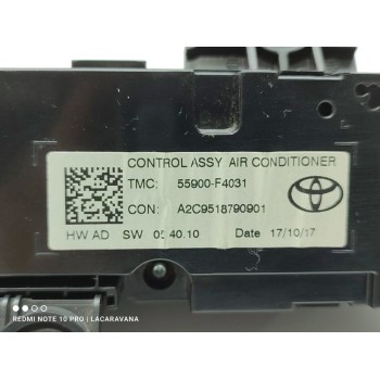 Recambio de mando climatizador para toyota c-hr hybrid active referencia OEM IAM 55900F4031  