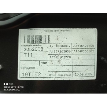 Recambio de elevalunas delantero derecho para mercedes-benz clase m (w164) 320 / 350 cdi (164.122) referencia OEM IAM A164540580