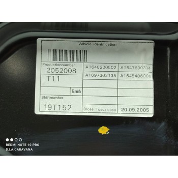 Recambio de elevalunas trasero izquierdo para mercedes-benz clase m (w164) 320 / 350 cdi (164.122) referencia OEM IAM A164540600