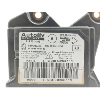 Recambio de centralita airbag para peugeot partner tepee 1.6 hdi 90 referencia OEM IAM 9674290780  