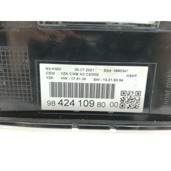 Recambio de cuadro instrumentos para peugeot rifter active standard referencia OEM IAM 9842410980  