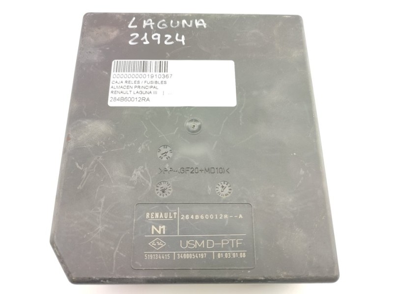 Recambio de caja reles / fusibles para renault laguna iii referencia OEM IAM 284B60012RA  