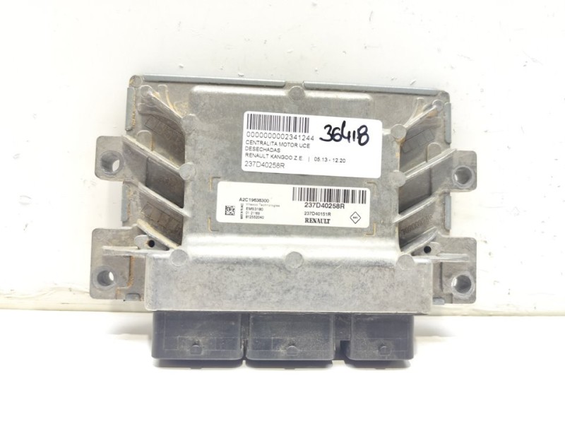 Recambio de centralita motor uce para renault kangoo z.e. referencia OEM IAM 237D40258R  