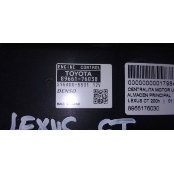 Recambio de centralita motor uce para lexus ct 200h referencia OEM IAM 8966176030  