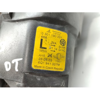 Recambio de faro izquierdo para volkswagen polo (9n1) conceptline referencia OEM IAM 6Q1941007M  