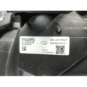 Recambio de faro derecho para volvo v40 basis referencia OEM IAM 31420008  