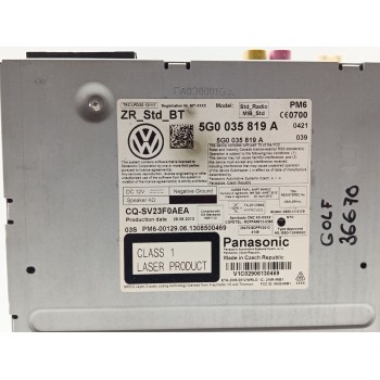 Recambio de sistema audio / radio cd para volkswagen golf vii lim. advance bluemotion referencia OEM IAM 5G0035819A  