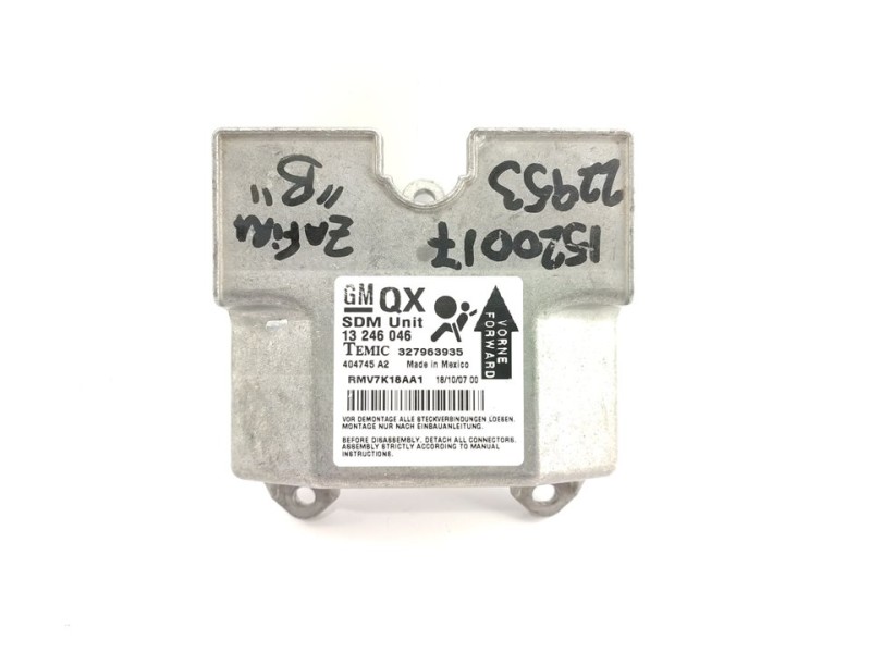 Recambio de centralita airbag para opel zafira b cosmo referencia OEM IAM 13246046  