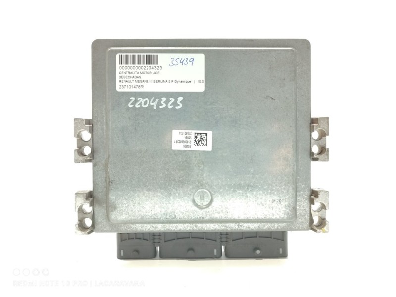 Recambio de centralita motor uce para renault megane iii sport tourer expression referencia OEM IAM 237101478R  