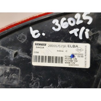 Recambio de piloto trasero izquierdo para dacia sandero iii stepway comfort referencia OEM IAM 265557573R  