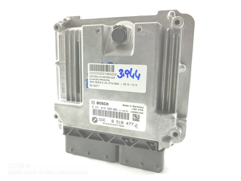 Recambio de centralita motor uce para bmw serie 5 lim. (f10) 520d referencia OEM IAM 8518477  