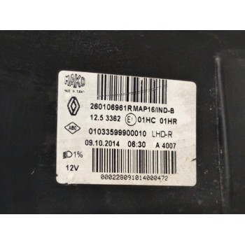 Recambio de faro derecho para renault clio iv authentique referencia OEM IAM 260106961R  