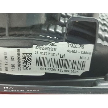 Recambio de piloto trasero izquierdo interior para hyundai i20 basis referencia OEM IAM 92403C8600  