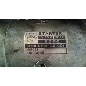 Recambio de motor arranque para hyundai trajet (fo) 2.0 crdi gls referencia OEM IAM 3610027000  