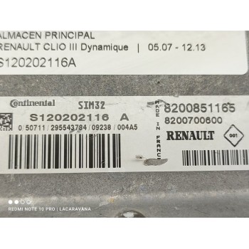 Recambio de centralita motor uce para renault clio iii dynamique referencia OEM IAM S120202116A  