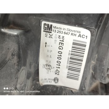 Recambio de faro derecho para opel astra j lim. cosmo referencia OEM IAM 13253647RH  