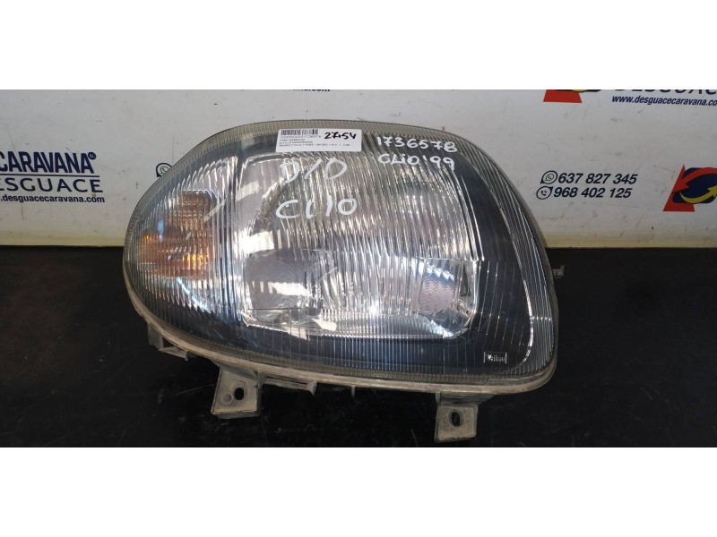 Recambio de faro derecho para renault clio ii fase i (b/cbo) 1.9 d referencia OEM IAM   