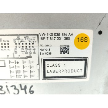 Recambio de sistema audio / radio cd para volkswagen golf vi (5k1) advance referencia OEM IAM 1K0035186AA  