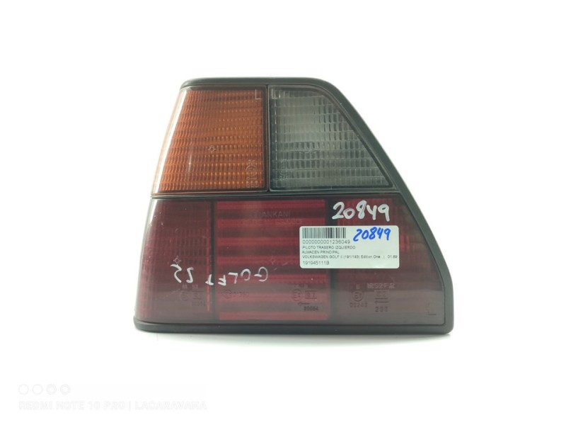 Recambio de piloto trasero izquierdo para volkswagen golf ii (191/193) edition one referencia OEM IAM 191945111B  