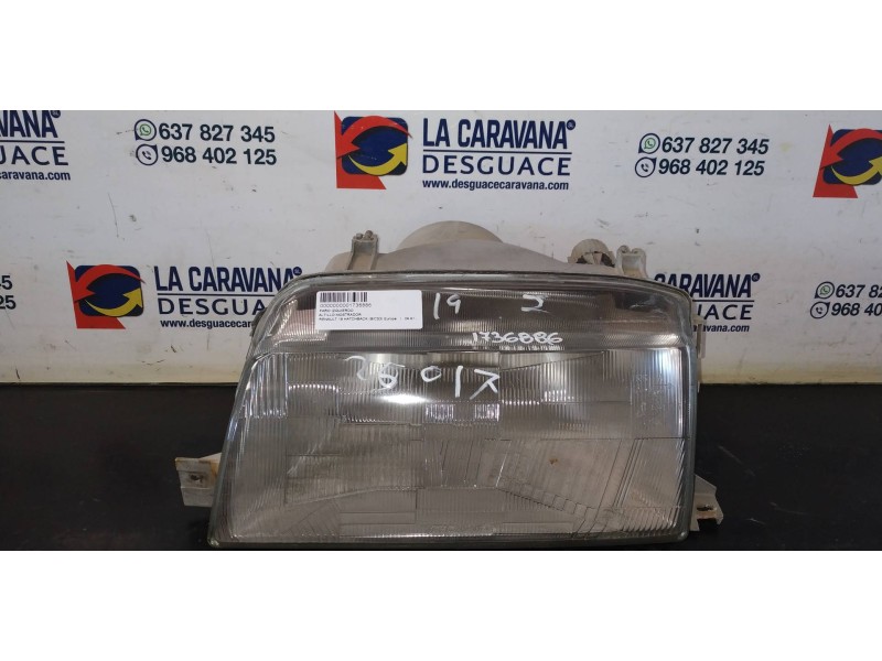 Recambio de faro izquierdo para renault 19 hatchback (b/c53) europa referencia OEM IAM   